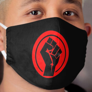 RED Black socialist fist Cloth Face Mask