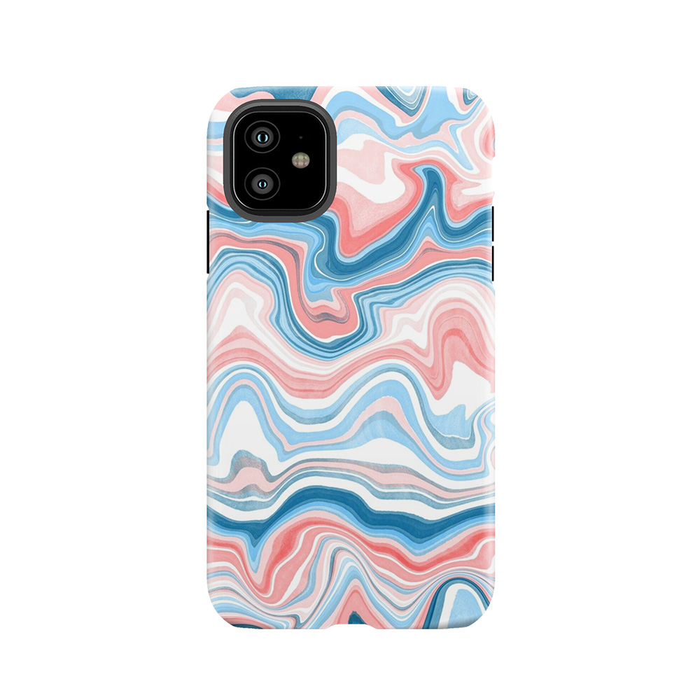 Red/Blue Marble Tough Phone Case