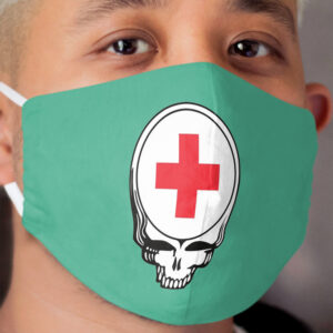 Red Cross Stealie Cloth Face Mask