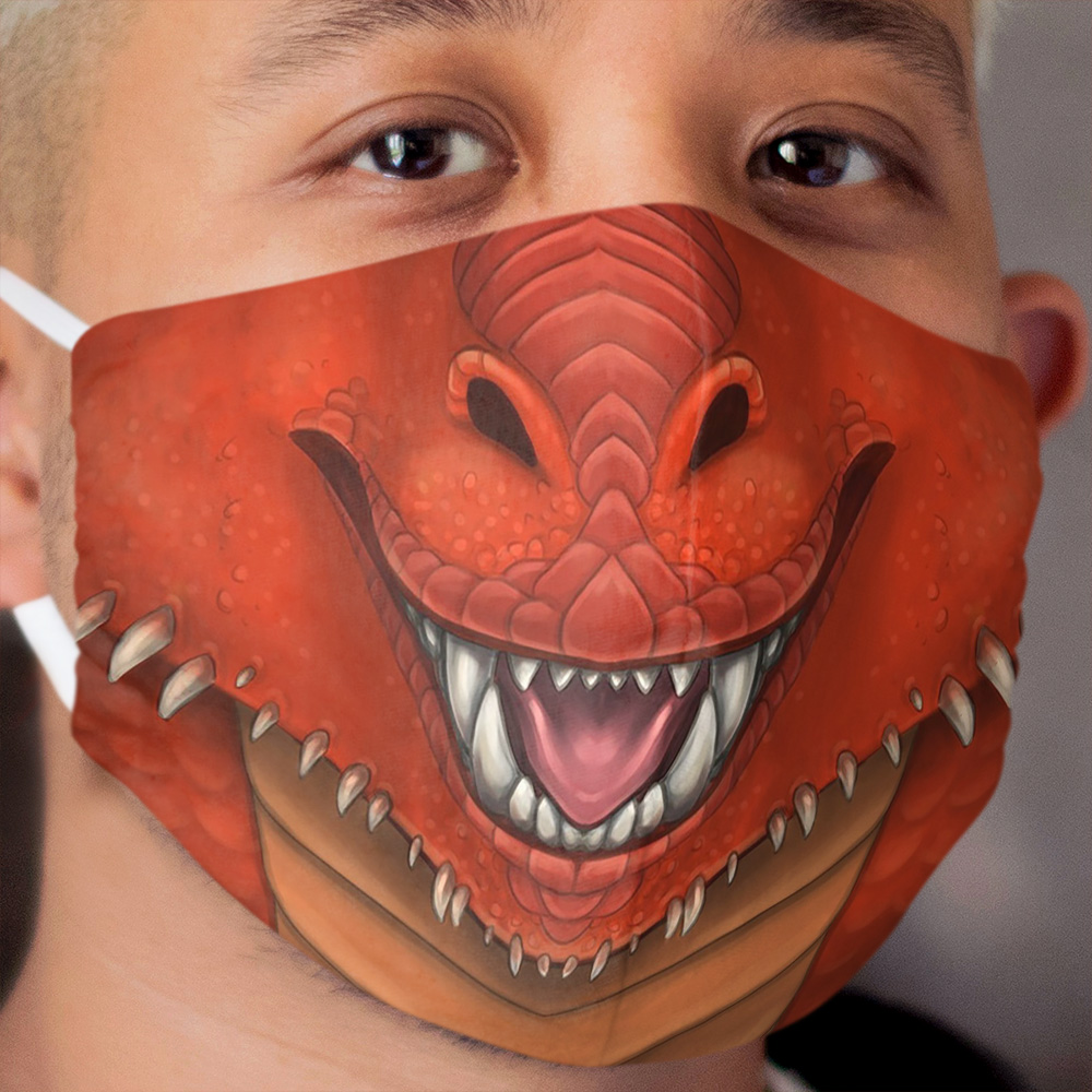 Red Dragon Cloth Face Mask
