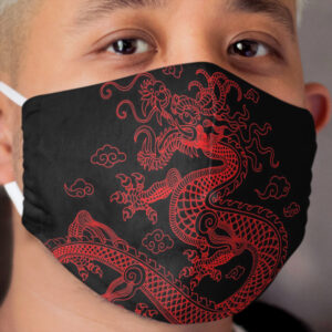 Red Dragon Cloth Face Mask