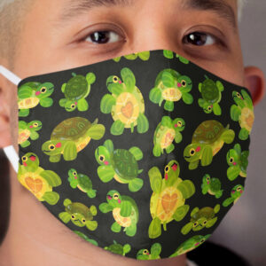 Red-eared slider - Dark Cloth Face Mask