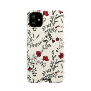 Red Flower Pattern Phone Case