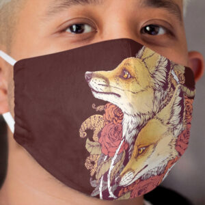 Red Fox Bloom Cloth Face Mask