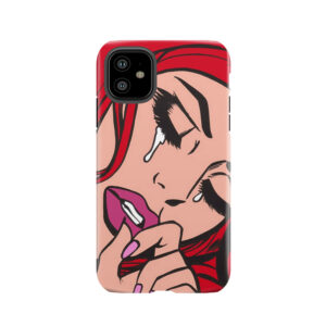 Red Hair Crying Comic Girl Tough Phone Case