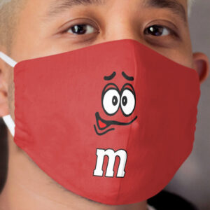 Red M&M Candy Cloth Face Mask