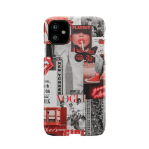 Red New York City Vogue Collage Phone Case
