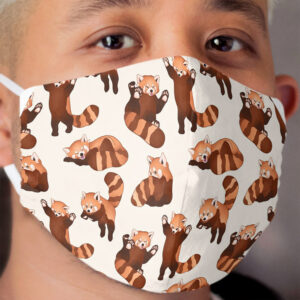 Red Panda Pattern Cloth Face Mask