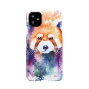 Red Panda Splash Watercolor Phone Case