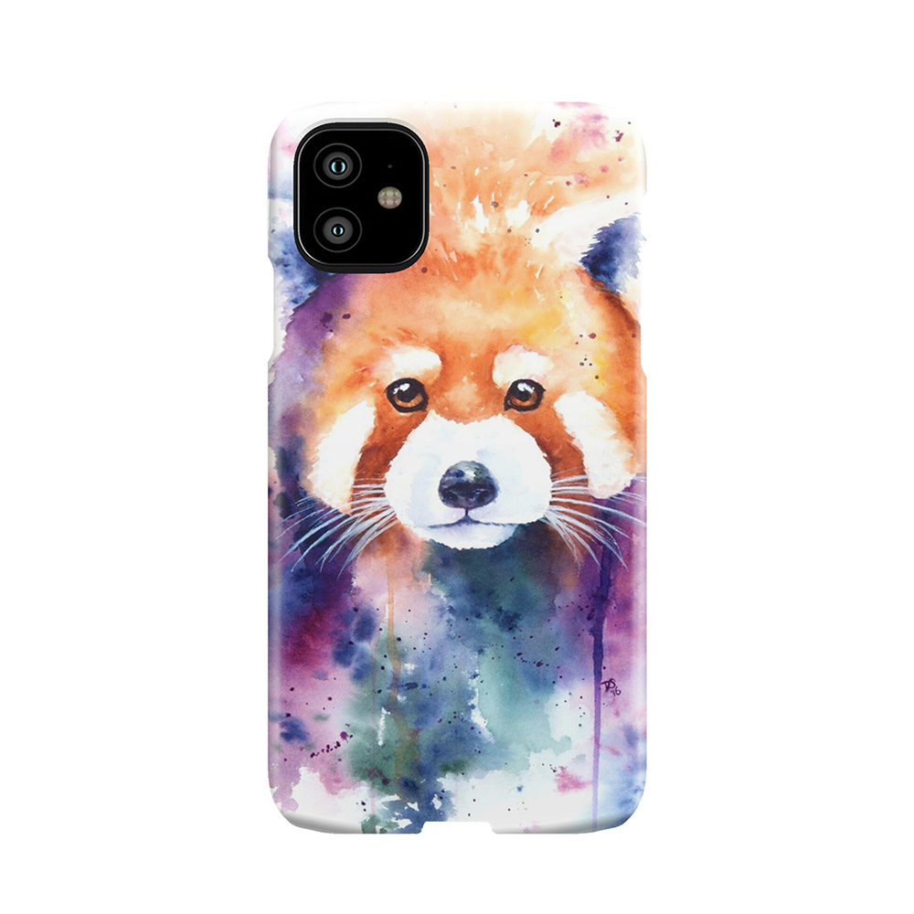 Red Panda Splash Watercolor Phone Case