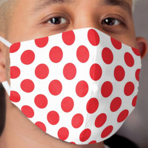 Red Polka Dot Jersey | Tour de France Pattern Cloth Face Mask