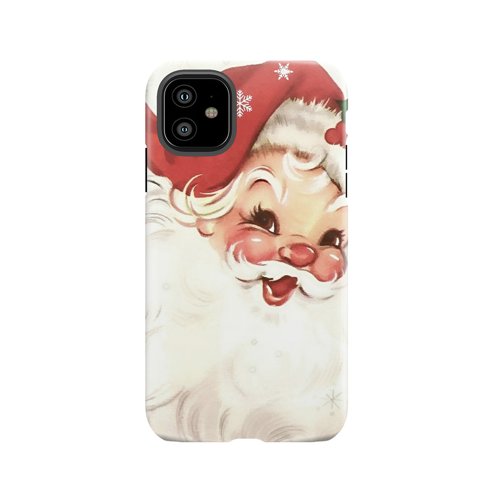Red Retro Vintage Santa Tough Phone Case