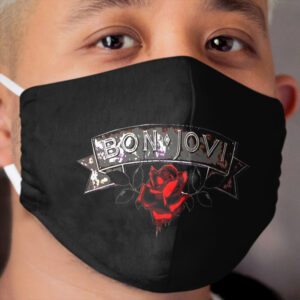 Red Rose & Bon Jovi Cloth Face Mask