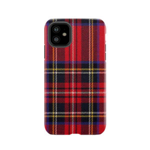 Red Tartan Fabric Design Tough Phone Case