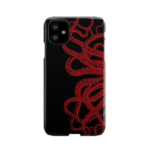 Red Vintage Octopus Tentacles Illustration Phone Case