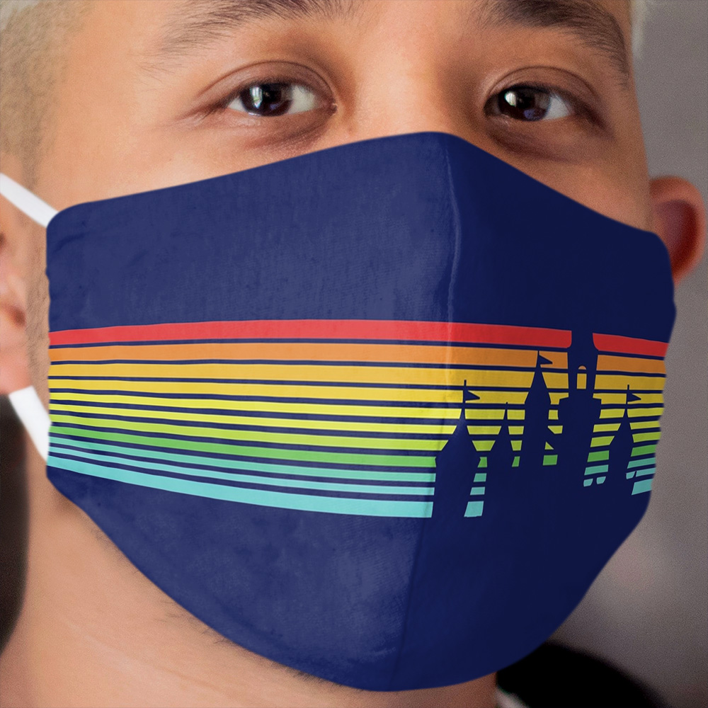 Retro Castle Stripes Cloth Face Mask