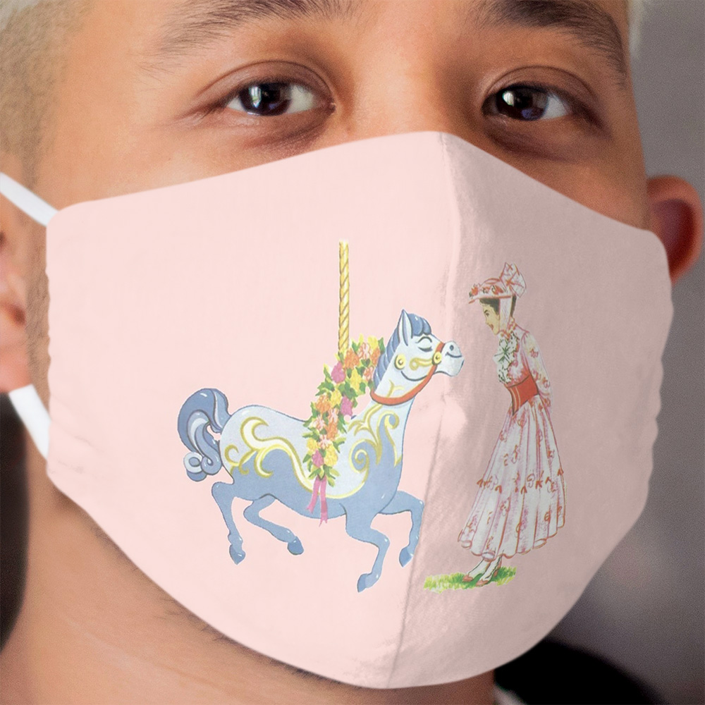 Retro Jolly Holiday Cloth Face Mask