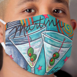 Retro Martini Cloth Face Mask