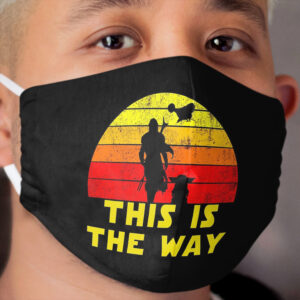 Retro of mando and the baby Cloth Face Mask