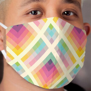 Retro Rainbow Cloth Face Mask