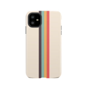 Retro Rainbow Stripe Tough Phone Case
