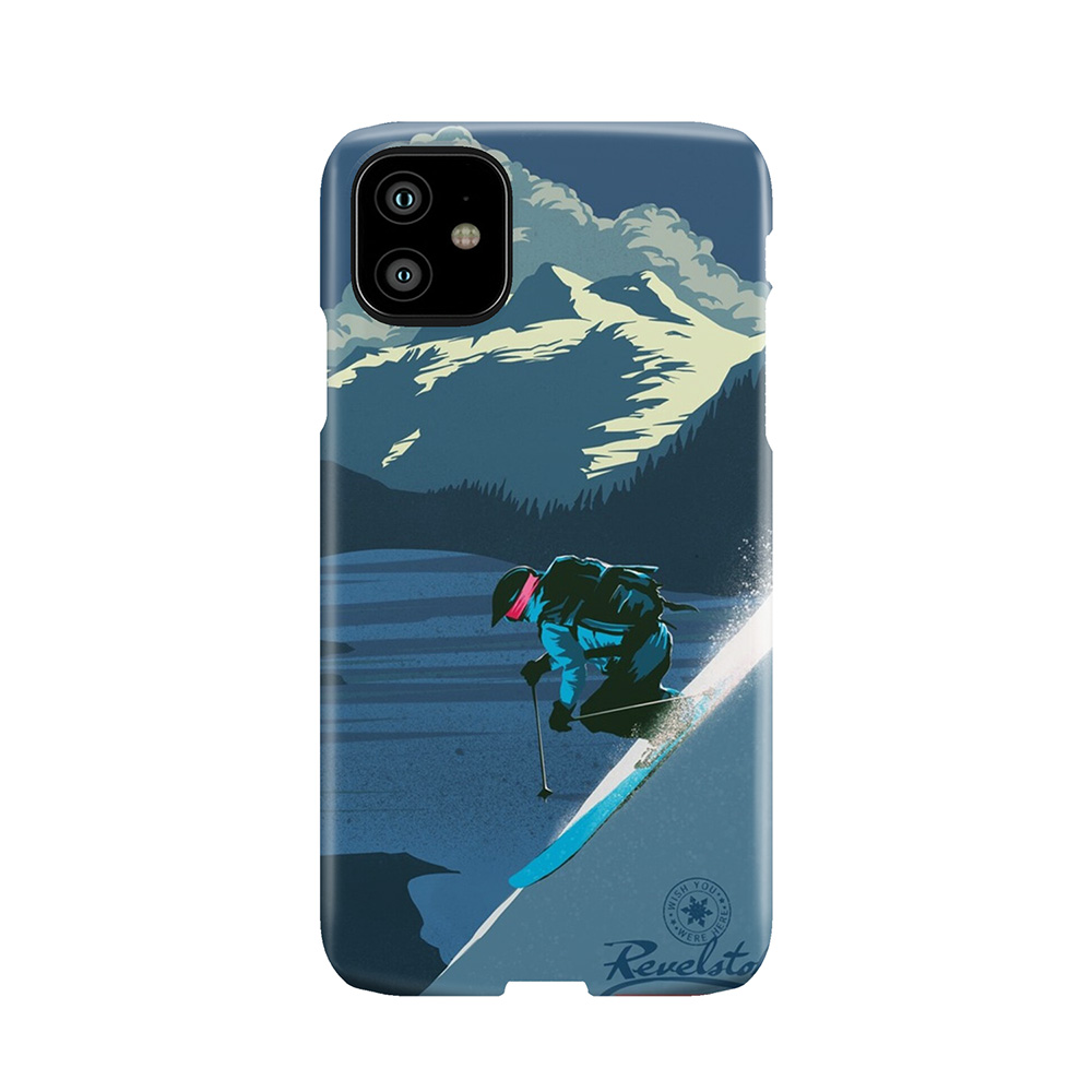 Retro Ski Print Revelstoke Phone Case