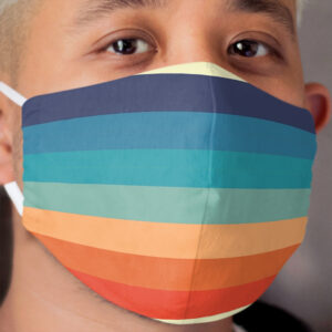 Retro Stripes Cloth Face Mask 2