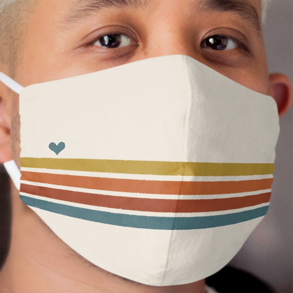 Retro Stripes Cloth Face Mask