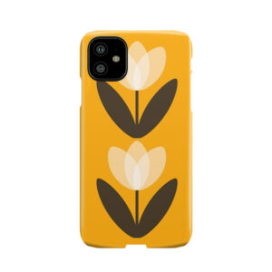 Retro Tulip In Mustard Yellow Phone Case