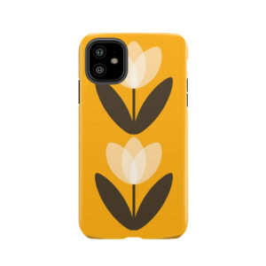 Retro Tulip In Mustard Yellow Tough Phone Case
