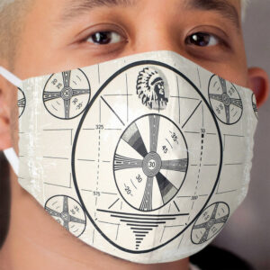 Retro TV Monoscope Test Pattern Cloth Face Mask