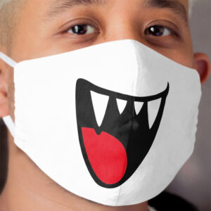 Retro video game boo ghost faceMask