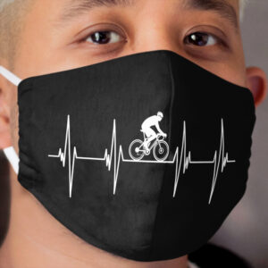 Road Cyclist Heartbeat Bike Cloth Face Mask