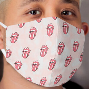 Rock 'n Roll Lips Print Cloth Face Mask