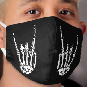 ROCK ON SKELETON HANDS Cloth Face Mask
