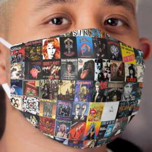 Rock Vinyl Collage Cloth Face Mask
