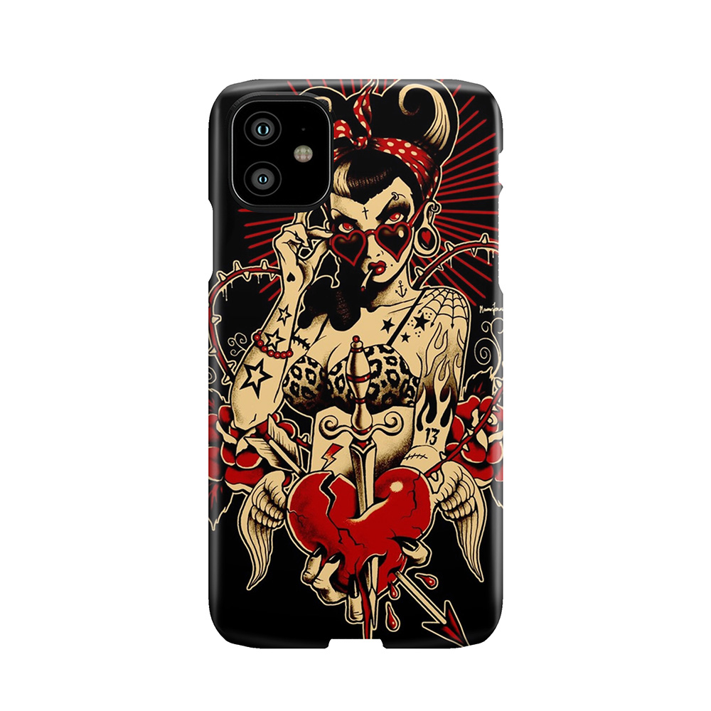 Rockabilly Art, Pinup Art, Heartbreaker, Vintage Pinup, Phone Case