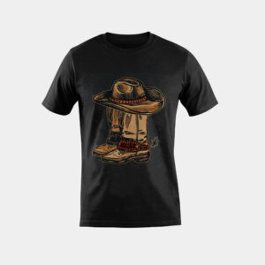 Rodeo Bull Riding Hat Line Dance Boots Cowboy T-Shirt