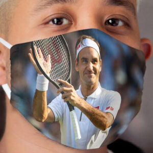 Roger Federer thanking the crowd Cloth Face Mask