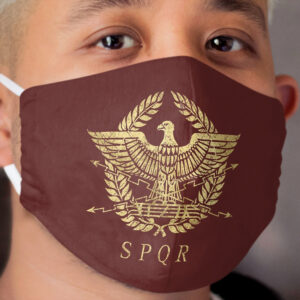 Roman Empire Eagle Emblem - Vintage Gold Cloth Face Mask