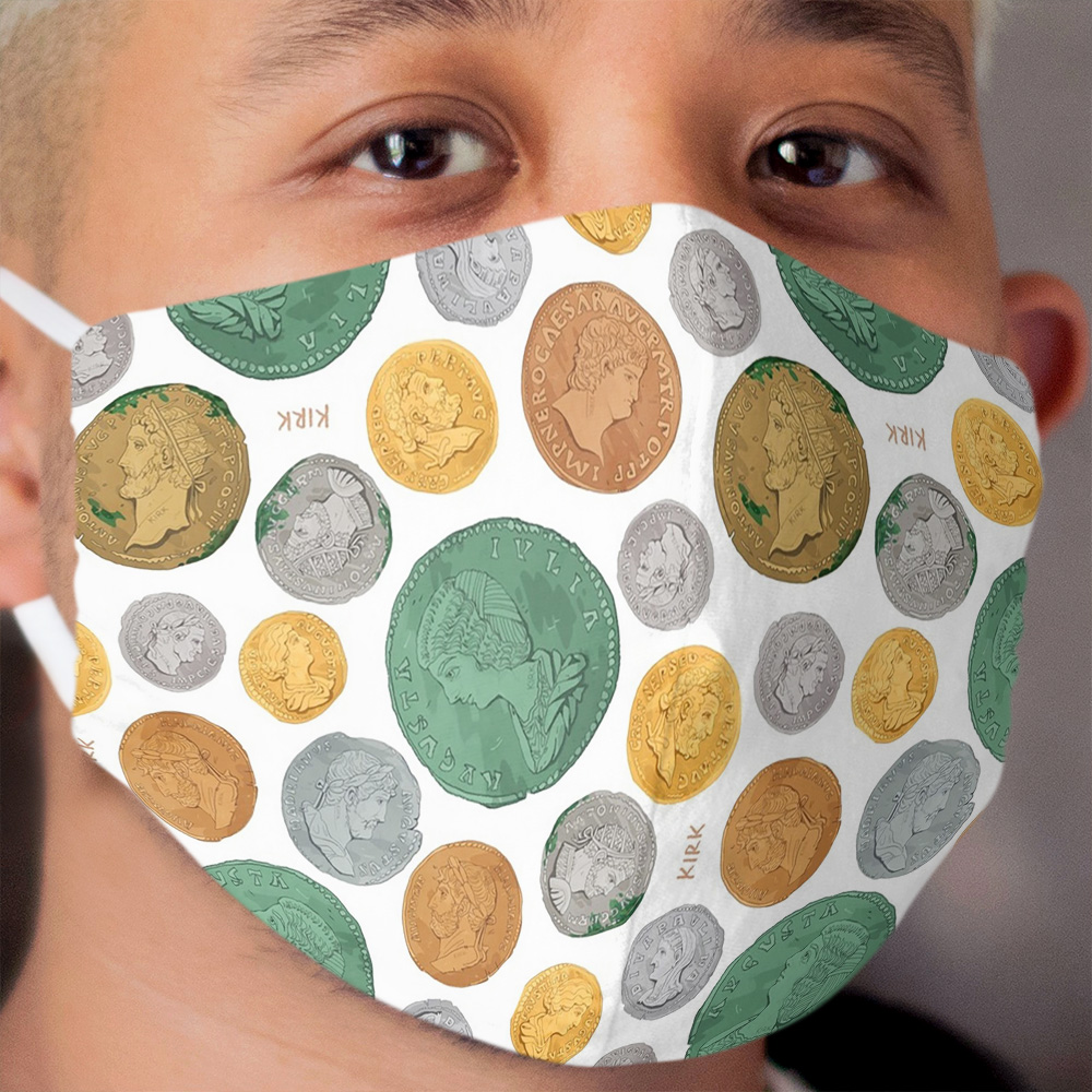 Roman Imperial Coin Pattern Cloth Face Mask