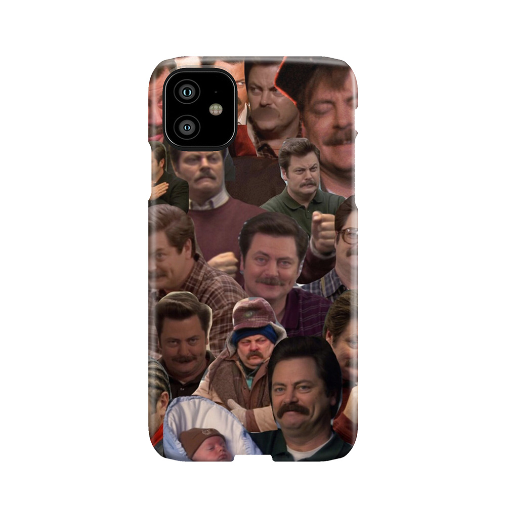 Ron Swanson'S Faces Phone Case