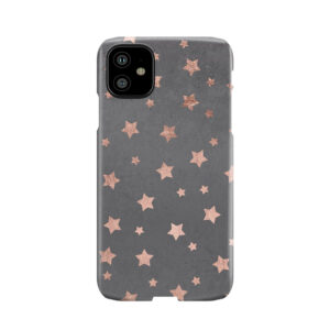 Rose Gold Christmas Stars Geometric Pattern Cement Phone Case
