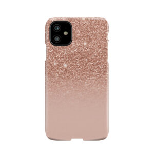 Rose Gold Glitter Effect Ombre Phone Case