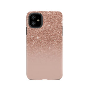 Rose Gold Glitter Effect Ombre Tough Phone Case