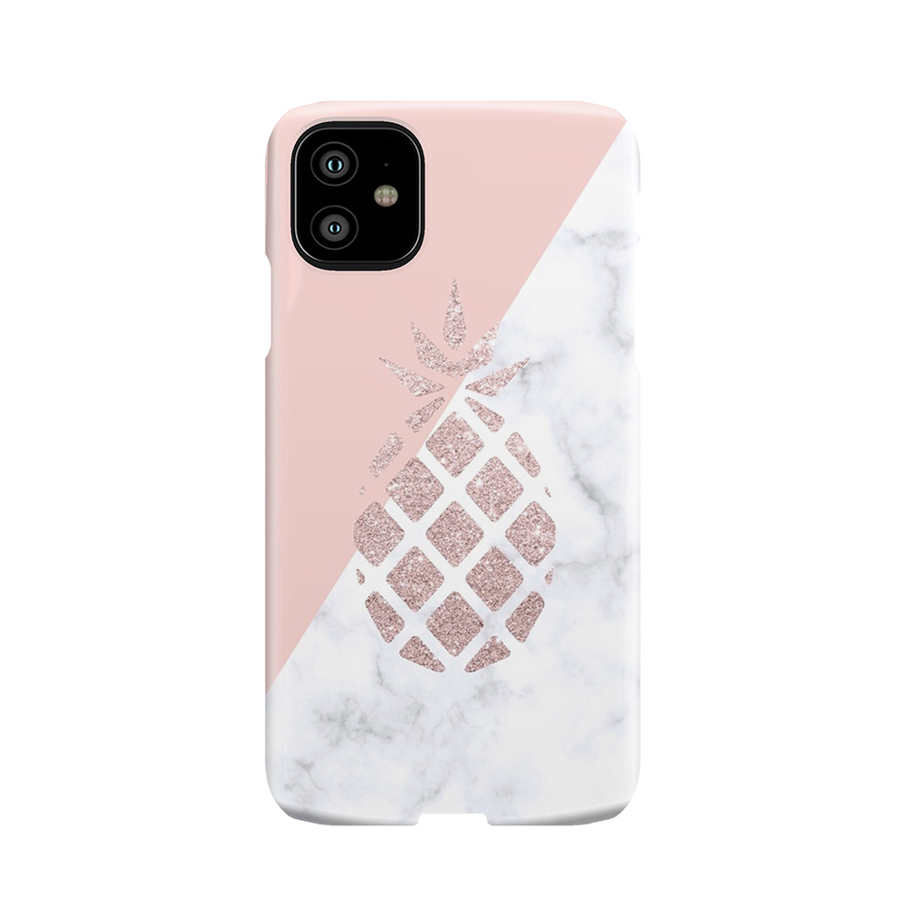 Rose Gold Glitter Pineapple Phone Case