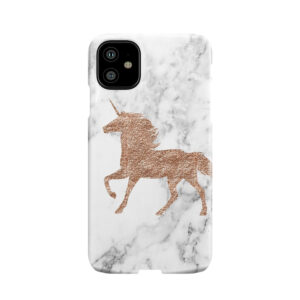 Rose Gold Marble Unicorn Phone Case