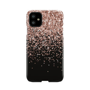 Rose Gold Sparkle Glitter Fading Border Phone Case