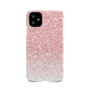Rose Pink And White Ombre Glitter Phone Case