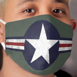 Roundel of the USAF distressed Cloth Face Mask
